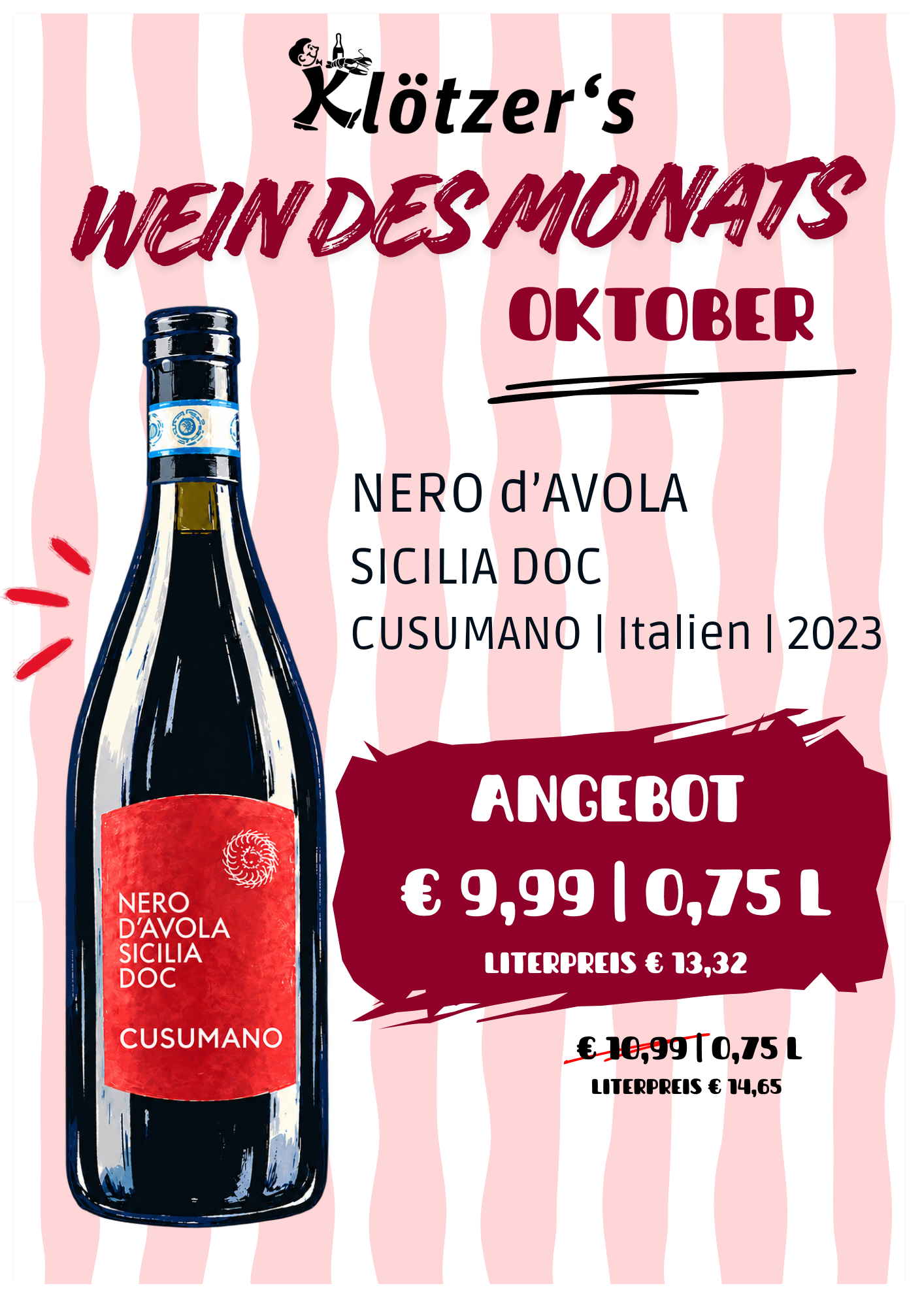 Poster - Wein des Monats Oktober